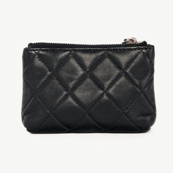 Chanel Black Lambskin Quilted Leather CC Key Holder - Picture 4 of 11